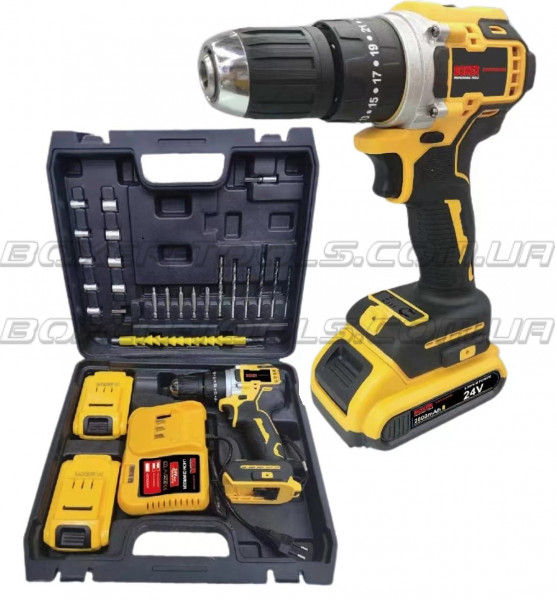 Cordless ScrewdriverCordless Screwdriver With Tool Set 2x24 Vlt