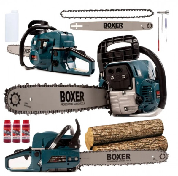 BX-102 Бензопила 5,9 Квт С Двумя Направляющими И Цепями