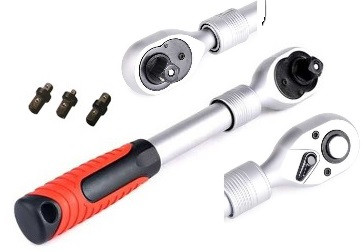 OX-213 Гаечный Ключ – Трещотка 1/2” - 72 Зуба + Набор Редукторов 1/4 И 3/8  