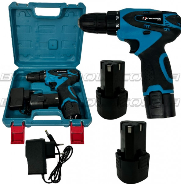 Cordless Drill With 2 Batteries 21 Volts 1 Speed