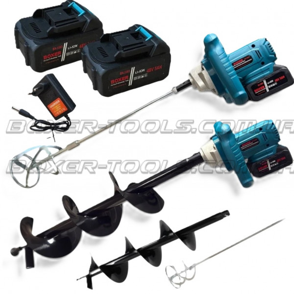 BX-3283 Cordless 2‑In‑1 Tool Earth Auger + Mixer – 2×48 V, 5.0 Ah